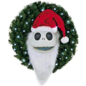 Jack Skellington Nightmare Before Christmas Hallmark Animated Talking Wreath